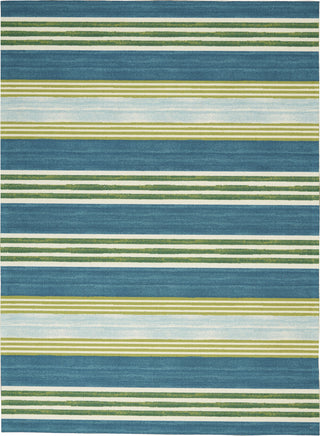 Nourison WAV01/Sun and Shade SND71 Green/Teal Area Rug by Waverly main image