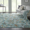 Nourison WAV01/Sun and Shade SND73 Light Blue Area Rug by Waverly Room Image