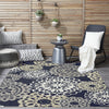 Nourison Wav01/Sun and Shade SND72 Black Area Rug by Waverly Room Image Feature