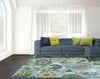 Nourison Wav01/Sun and Shade SND73 Light Blue Area Rug by Waverly Room Image Feature
