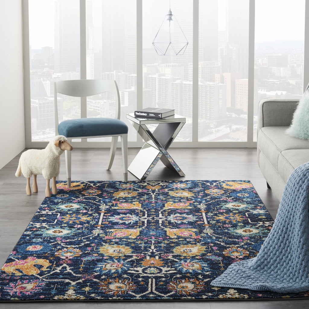 Nourison Passion PSN01 Navy Area Rug Room Image Feature