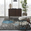 Passion PSN17 Charcoal/Blue Area Rug by Nourison Room Scene 2