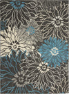 Passion PSN17 Charcoal/Blue Area Rug by Nourison main image