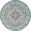 Nourison Passion PSN03 Light Blue Area Rug Round
