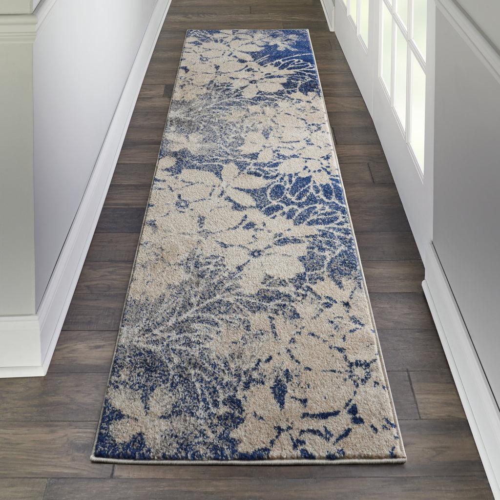 Nourison Tranquil TRA08 Beige/Navy Area Rug Texture Image Feature