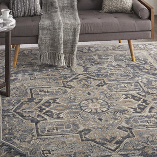 Nourison Moroccan Celebration KI381 Navy Area Rug by Kathy Ireland Home Detail Image