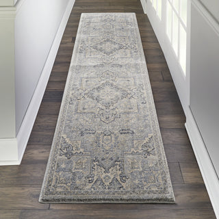 Nourison Moroccan Celebration KI382 Silver Area Rug by Kathy Ireland Home Room Image