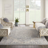 Nourison Moroccan Celebration KI382 Silver Area Rug by Kathy Ireland Home Room Image Feature