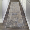 Nourison Moroccan Celebration KI383 Ivory/Grey Area Rug by Kathy Ireland Home Room Image