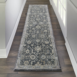 Nourison Moroccan Celebration KI385 Navy Area Rug by Kathy Ireland Home Room Image