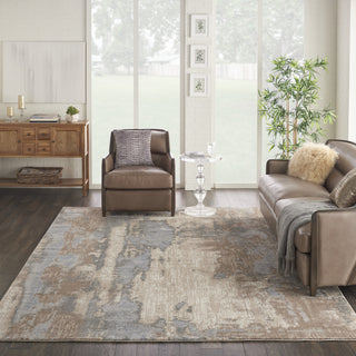 Nourison Moroccan Celebration KI386 Grey/Beige Area Rug by Kathy Ireland Home Room Image Feature