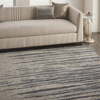 Nourison Moroccan Celebration KI387 Blue/Beige Area Rug by Kathy Ireland Home Detail Image