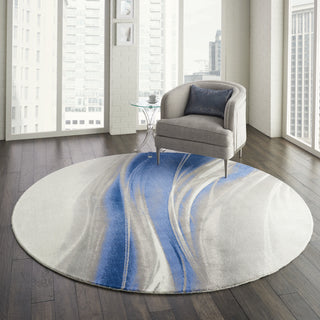 Nourison Twilight TWI28 Ivory Grey Blue Area Rug Room Scene 3