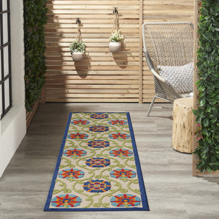 Nourison Aloha ALH19 Blue/Multicolor Area Rug Lifestyle