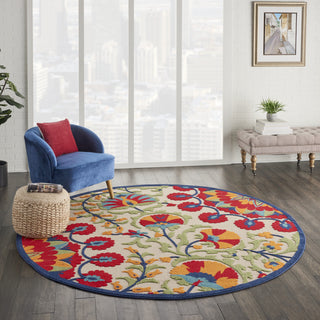 Nourison Aloha ALH20 Red/Multicolor Area Rug Room Scene 2