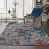 Nourison Artworks ATW01 Navy/Brick Area Rug Room Image Feature