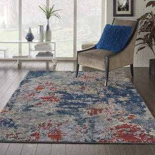 Nourison Artworks ATW01 Navy/Brick Area Rug Room Image Feature