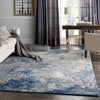 Nourison Artworks ATW02 Blue/Grey Area Rug Room Image Feature