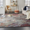 Nourison Artworks ATW02 Seafoam/Brick Area Rug Room Image Feature