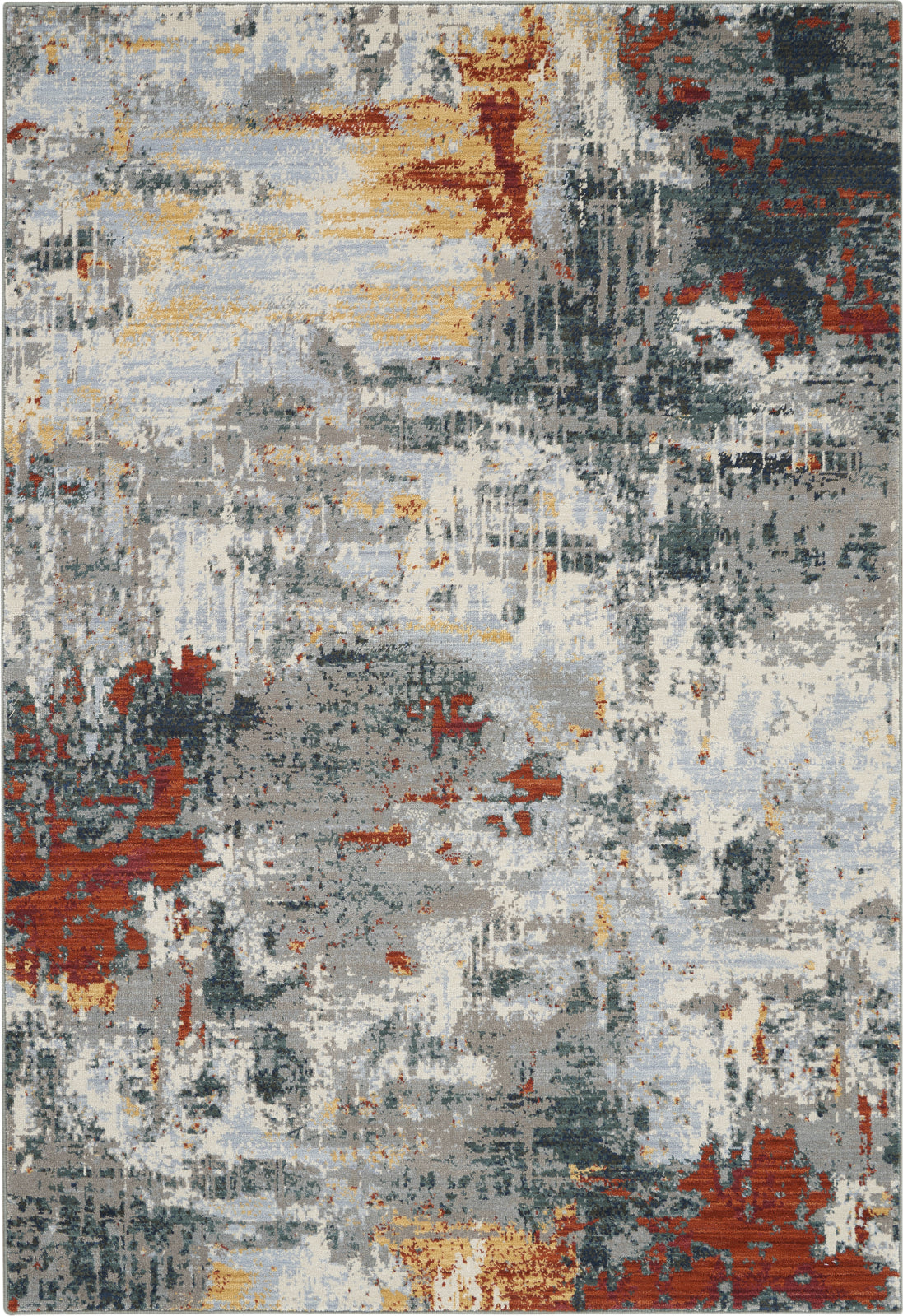 Nourison Artworks ATW02 Seafoam/Brick Area Rug – Incredible Rugs and Decor
