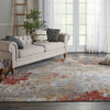 Nourison Artworks ATW03 Silver/Grey/Yellow Area Rug Room Image Feature