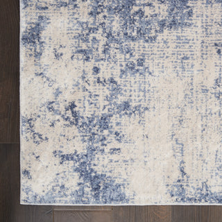 Sleek Textures SLE01 Ivory/Blue Area Rug by Nourison main image