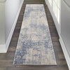 Sleek Textures SLE01 Ivory/Blue Area Rug by Nourison Texture Image
