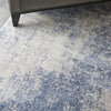 Sleek Textures SLE01 Ivory/Blue Area Rug by Nourison Detail Image