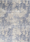 Sleek Textures SLE01 Ivory/Blue Area Rug by Nourison