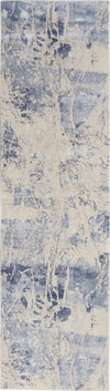 Sleek Textures SLE02 Blue/Cream Area Rug by Nourison