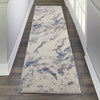 Sleek Textures SLE03 Blue/Ivory/Grey Area Rug by Nourison Texture Image