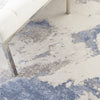Sleek Textures SLE03 Blue/Ivory/Grey Area Rug by Nourison Detail Image