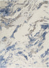 Sleek Textures SLE03 Blue/Ivory/Grey Area Rug by Nourison