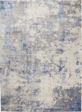 Sleek Textures SLE04 Blue/Ivory/Grey Area Rug by Nourison