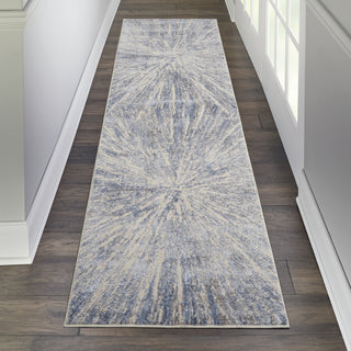 Sleek Textures SLE05 Blue/Grey Area Rug by Nourison Texture Image