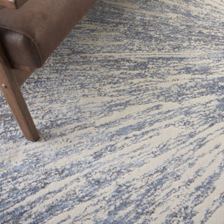 Sleek Textures SLE05 Blue/Grey Area Rug by Nourison Detail Image