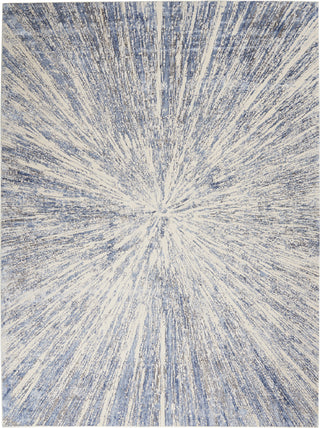 Sleek Textures SLE05 Blue/Grey Area Rug by Nourison