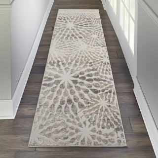 Sleek Textures SLE07 Ivory/Beige Area Rug by Nourison Texture Image