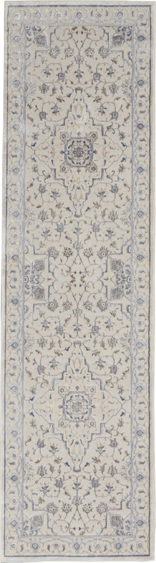 Sleek Textures SLE08 Ivory/Grey Area Rug by Nourison