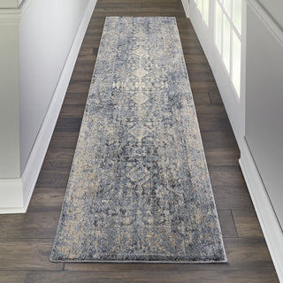 Nourison KI38 Moroccan Celebration KI3M1 Slate Area Rug by Kathy Ireland Texture Image