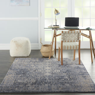 Nourison KI38 Moroccan Celebration KI3M1 Slate Area Rug by Kathy Ireland Texture Image Feature