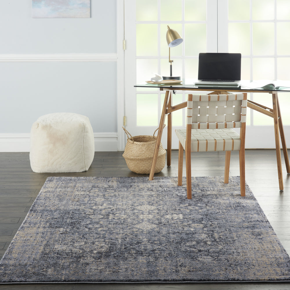 Nourison KI38 Moroccan Celebration KI3M1 Slate Area Rug by Kathy Ireland Room Scene Feature
