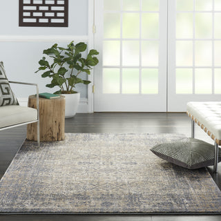 Nourison KI38 Moroccan Celebration KI3M1 Ivory/Slate Area Rug by Kathy Ireland Texture Image Feature