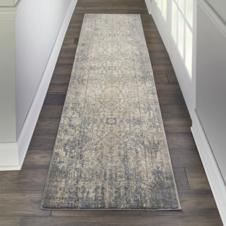 Nourison KI38 Moroccan Celebration KI3M1 Ivory/Slate Area Rug by Kathy Ireland Texture Image