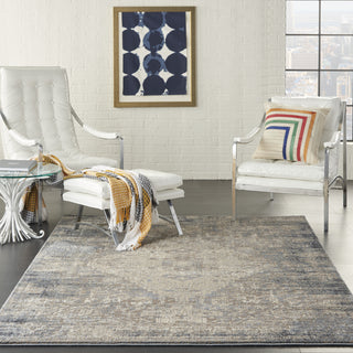 Nourison KI38 Moroccan Celebration KI3M2 Grey/Slate Area Rug by Kathy Ireland Texture Image Feature