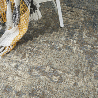 Nourison KI38 Moroccan Celebration KI3M2 Grey/Slate Area Rug by Kathy Ireland Detail Image