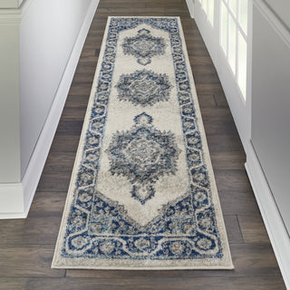 Persian Vintage PRV01 Ivory Blue Area Rug by Nourison Room Image