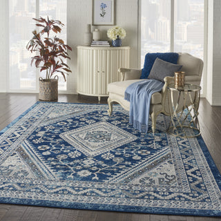 Nourison Persian Vintage PRV03 Ivory Blue Area Rug Room Image Feature