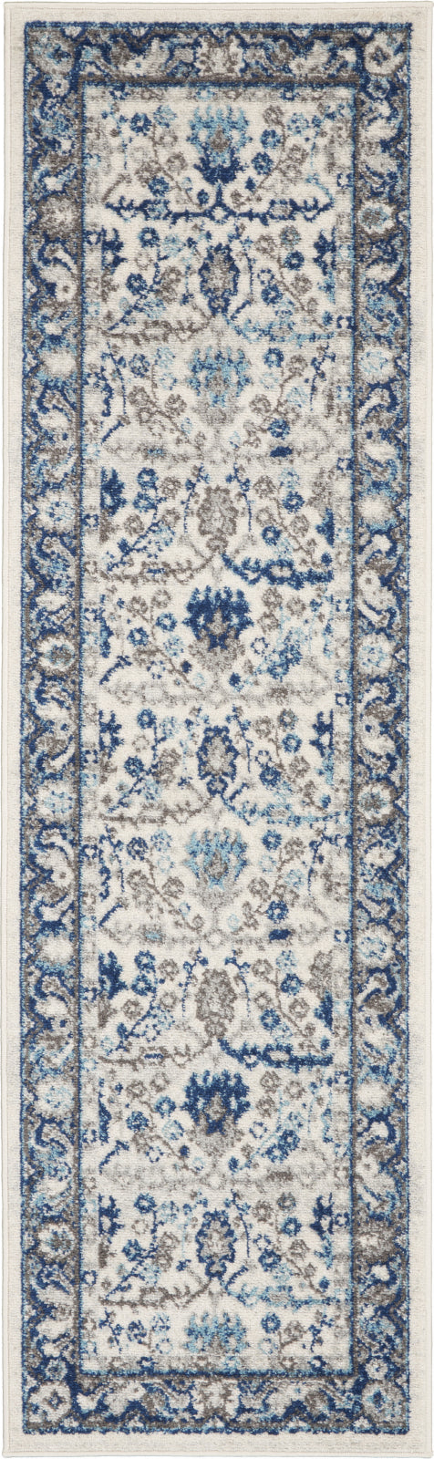 Persian Vintage PRV05 Ivory/Grey/Blue Area Rug by Nourison main image