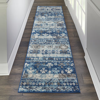 Persian Vintage PRV07 Ivory Blue Area Rug by Nourison Room Image